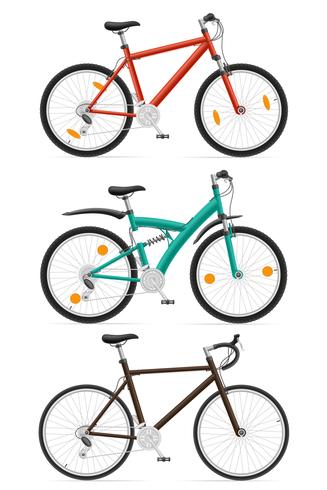 pictogrammen sport fietsen vectorillustratie instellen vector