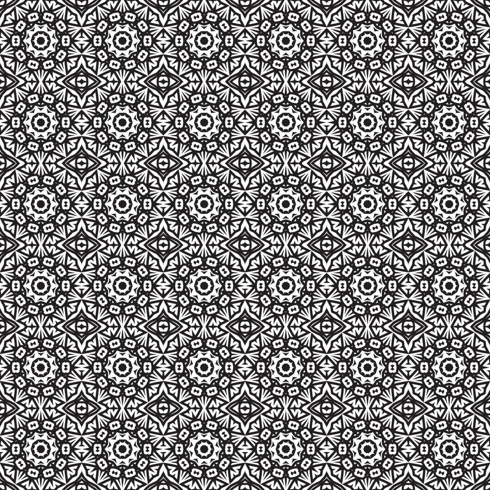 klassieke batik naadloze patroon achtergrond geometrische mandala behang. elegant traditioneel bloemenmotief vector