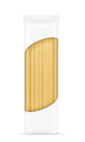 pasta in verpakking vectorillustratie vector