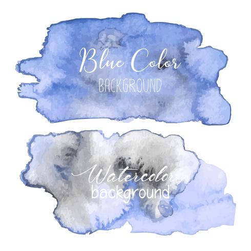 Blauwe abstracte waterverfachtergrond. Aquarel element voor kaart. Vector illustratie.