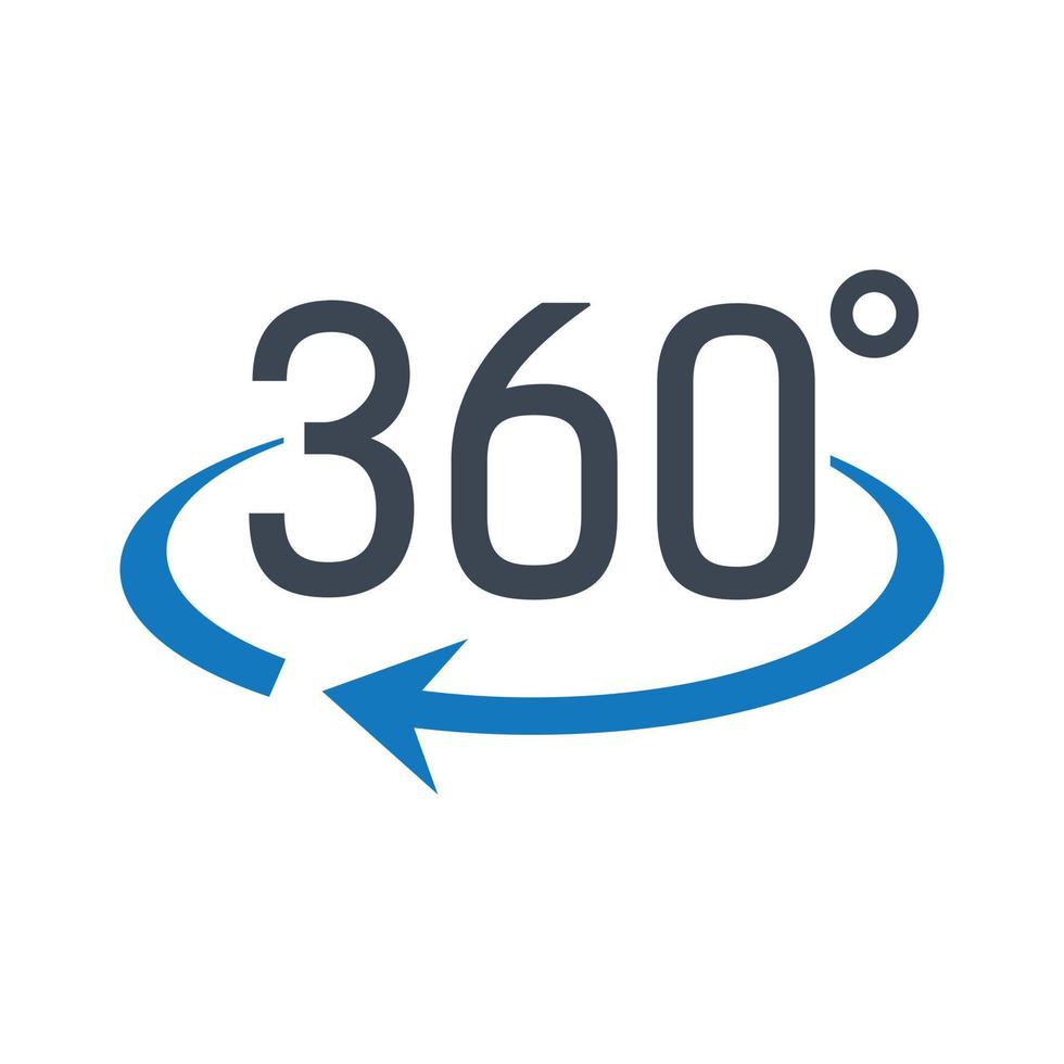 360 graden icoon vector