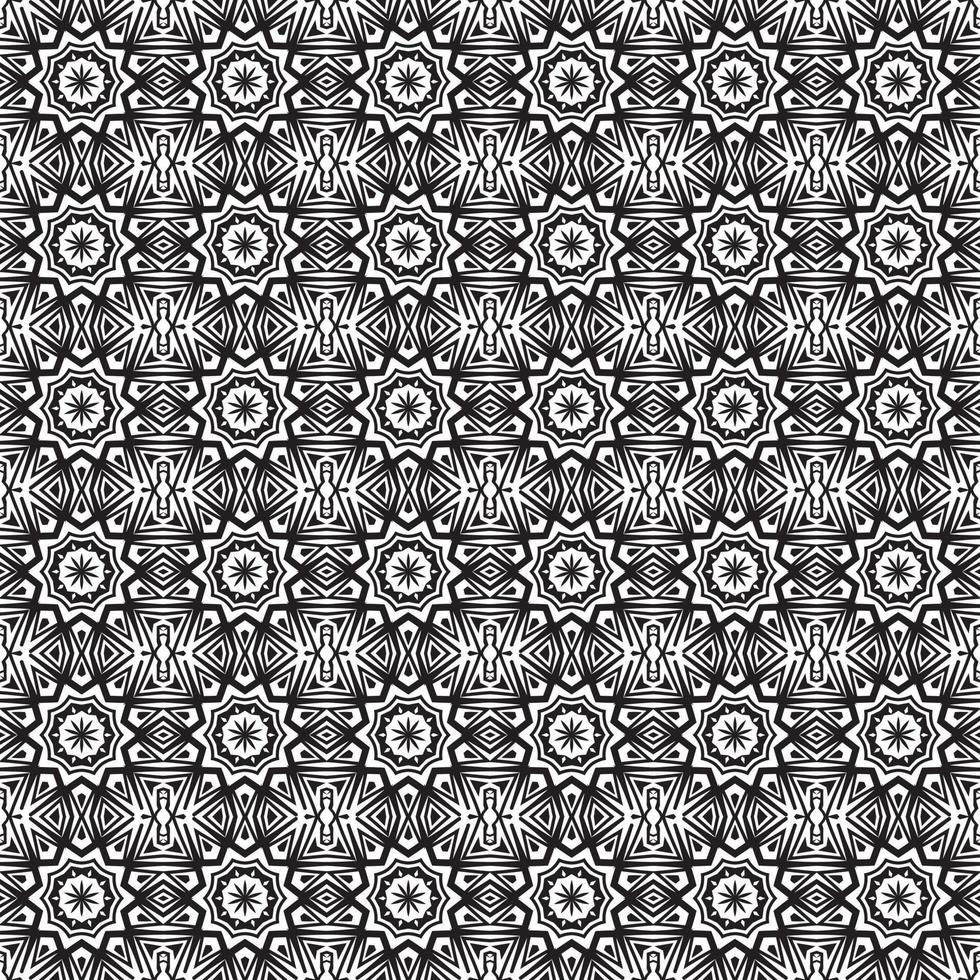 klassieke batik naadloze patroon achtergrond geometrische mandala behang. elegant traditioneel bloemenmotief vector