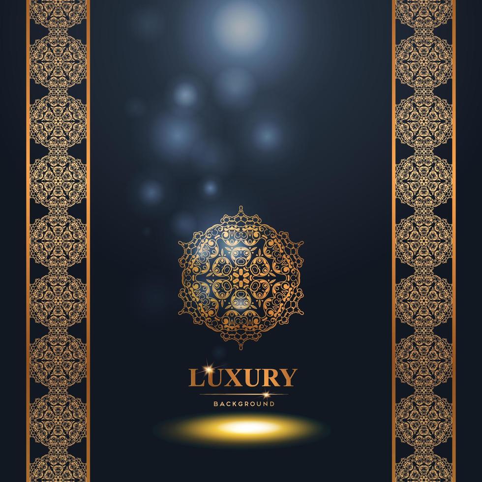 luxe gouden mandala achtergrond gratis vector