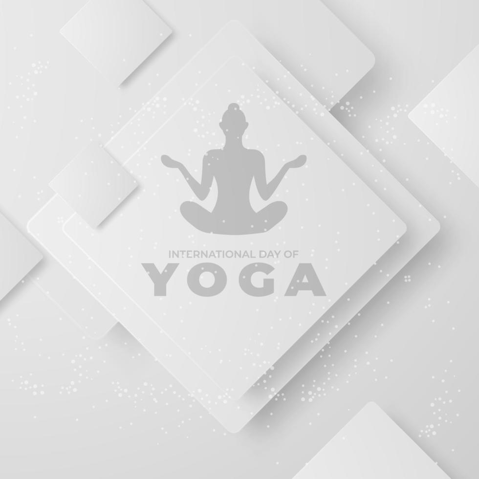 internationale yoga dag ontwerp menselijke meditatie vectorillustratie vector