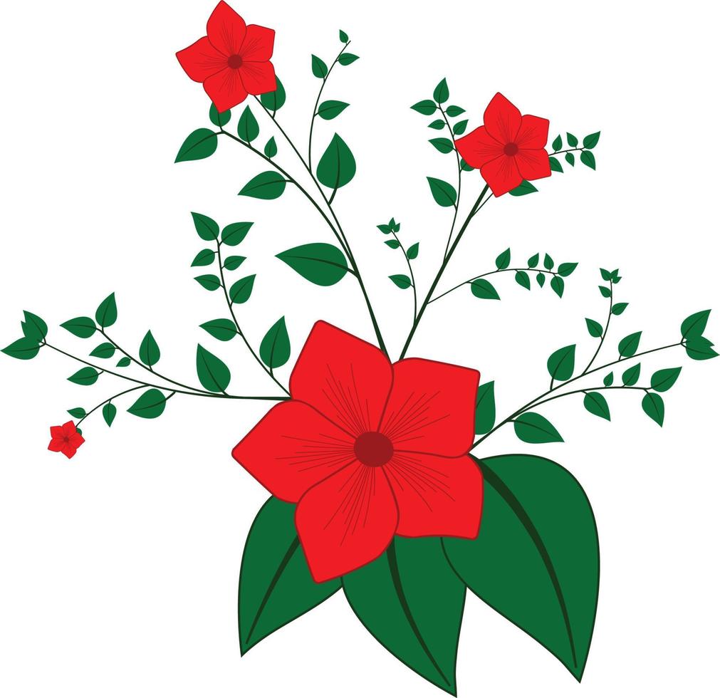 rode bloem. botanische tuin in vector