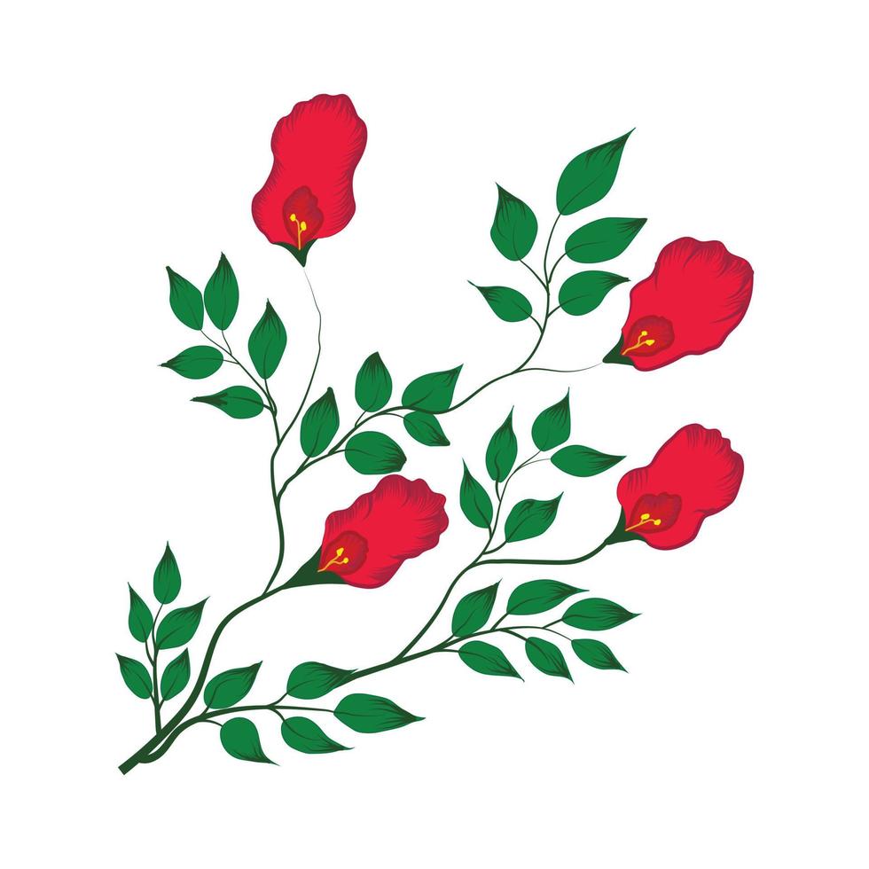 bloemen bladeren ontwerp bloemen natuur vector