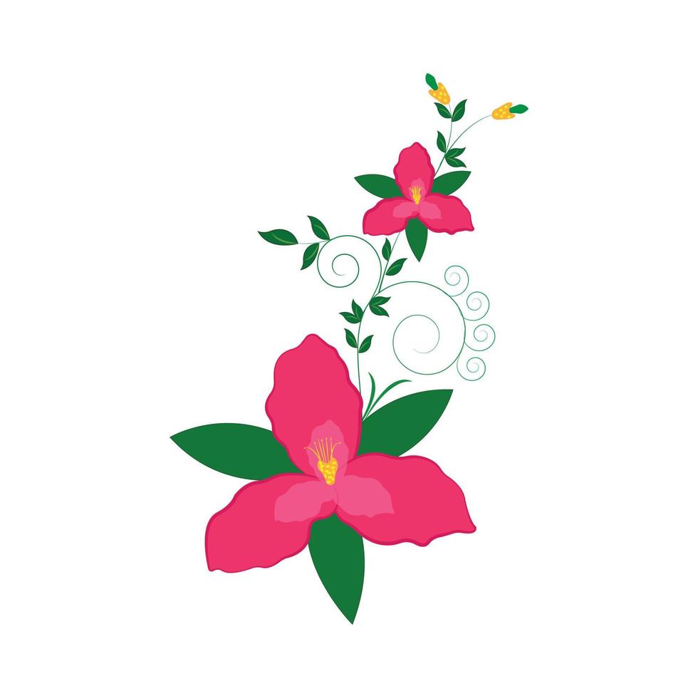 seizoensgebonden bloemen op witte achtergrond. natuur concept. vector