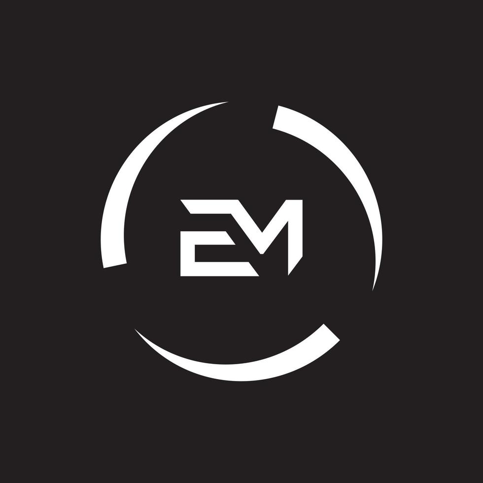em, me logo ontwerp sjabloon vector grafische branding element.
