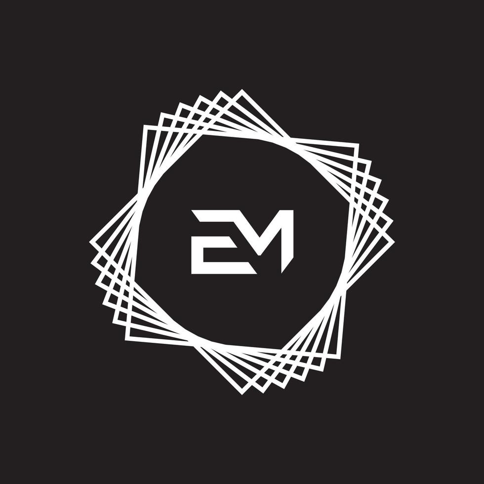 em, me logo ontwerp sjabloon vector grafische branding element.