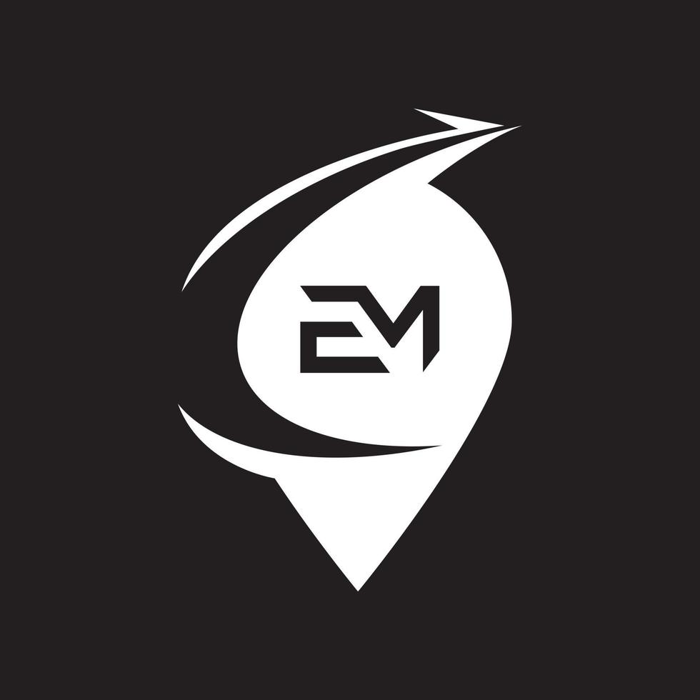 em, me logo ontwerp sjabloon vector grafische branding element.