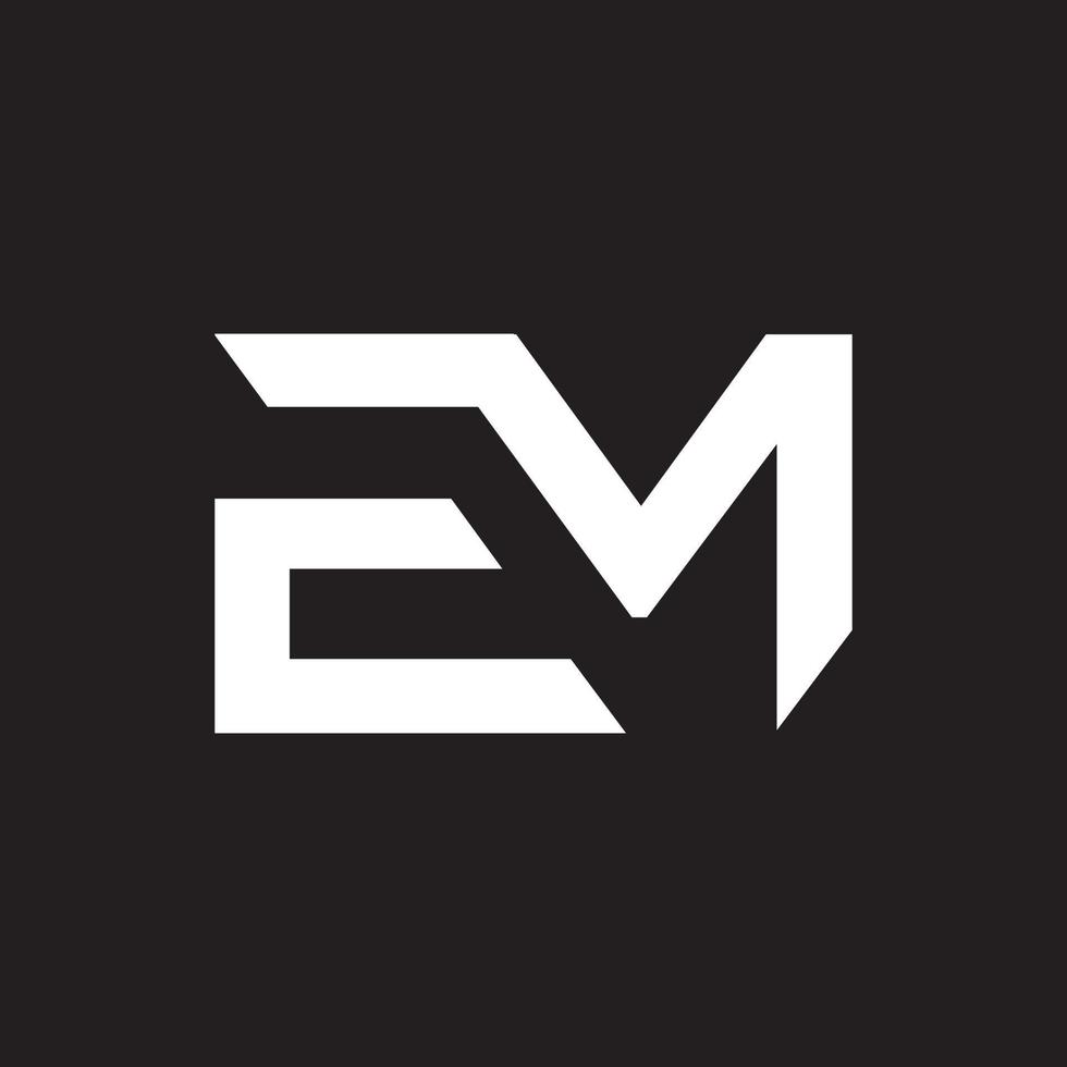 em, me logo ontwerp sjabloon vector grafische branding element.