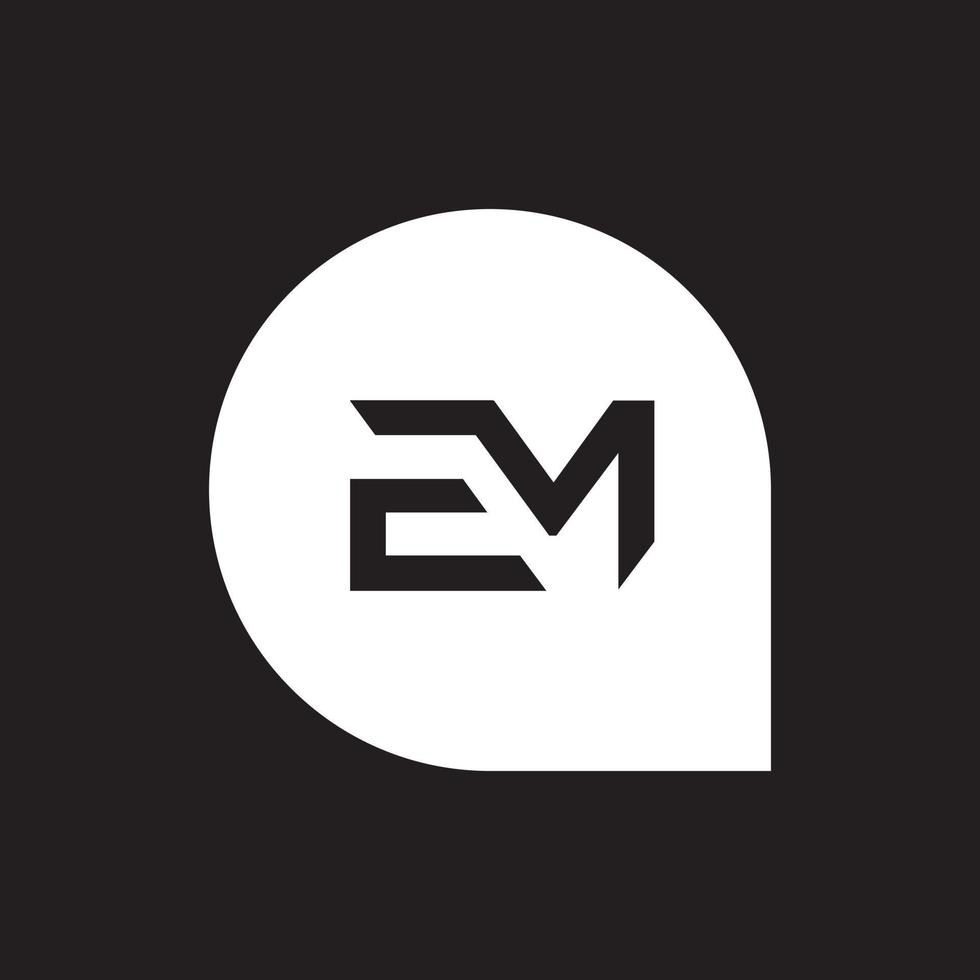 em, me logo ontwerp sjabloon vector grafische branding element.