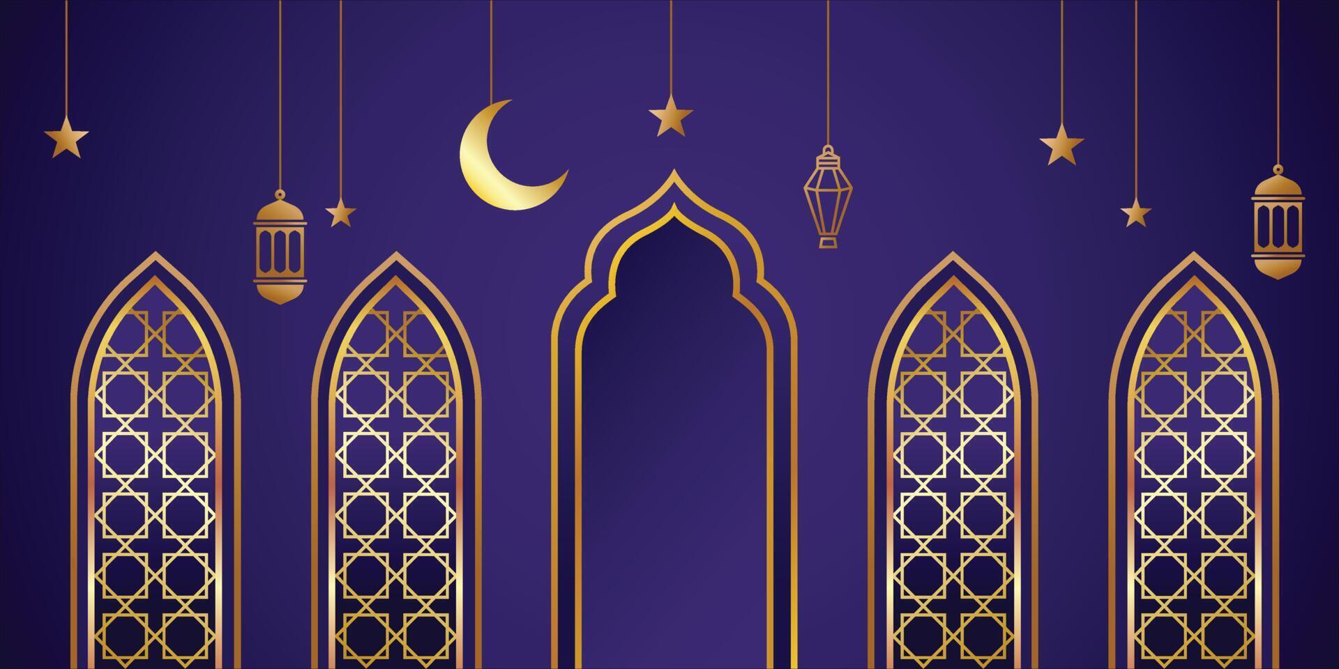 een creatief ornament van de moskee voor ramadan-themaontwerp vector