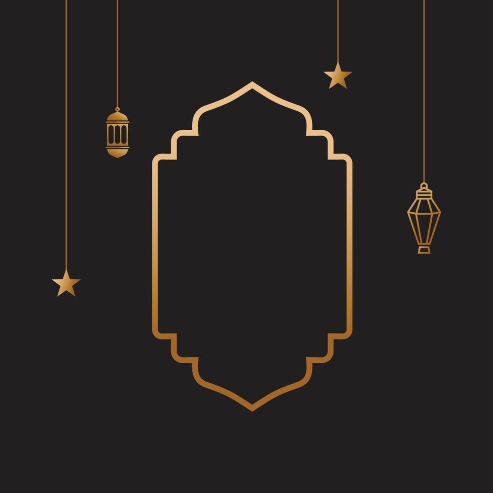 een creatief ornament in zwart voor het ontwerpen van ramadan-thema's vector