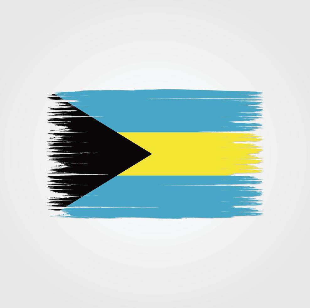 vlag van Bahama's met penseelstijl vector