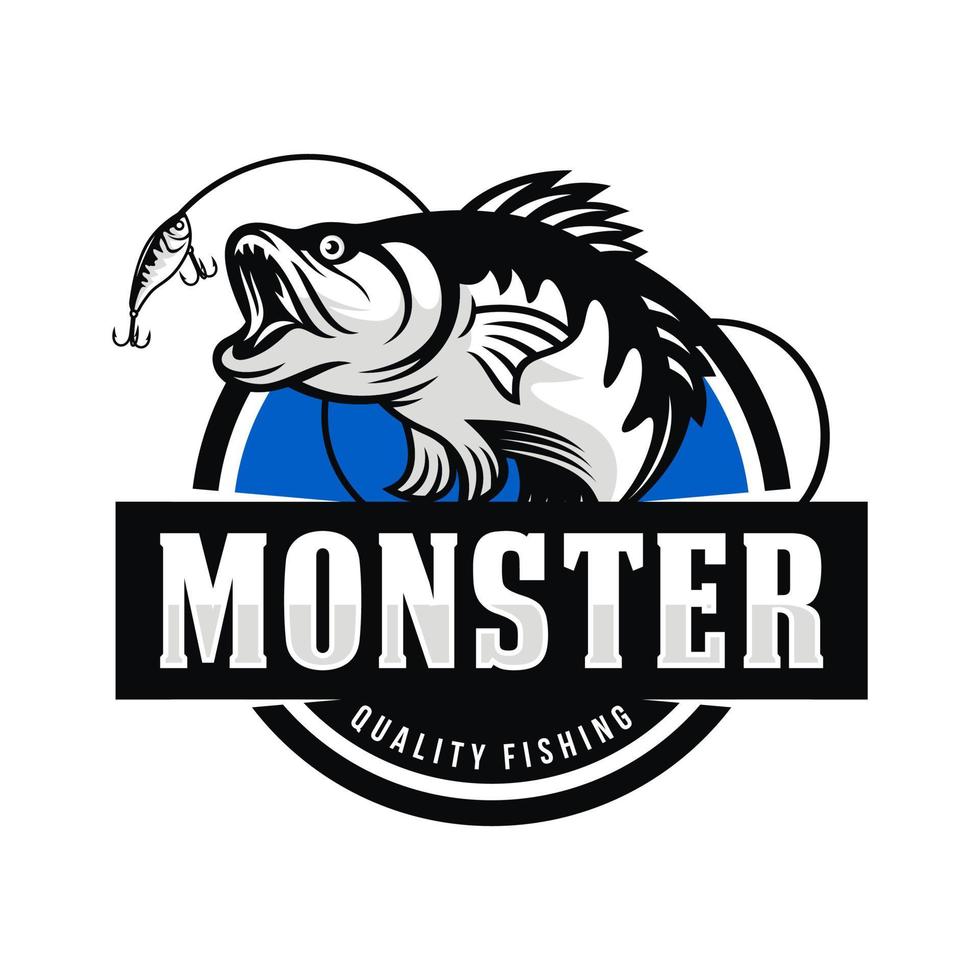 sportvissen logo ontwerp sjabloon illustratie vector