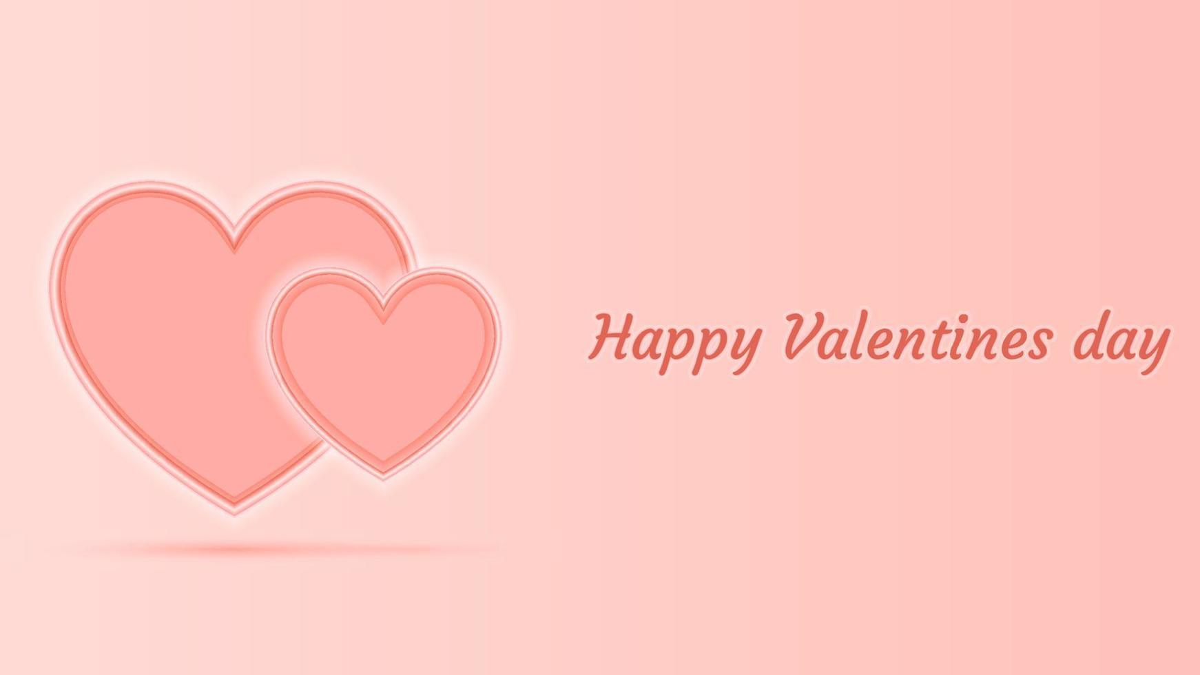 gelukkige Valentijnsdag, creatieve Valentijn vector illustratie banner voor Valentijnsdag themaprojecten.