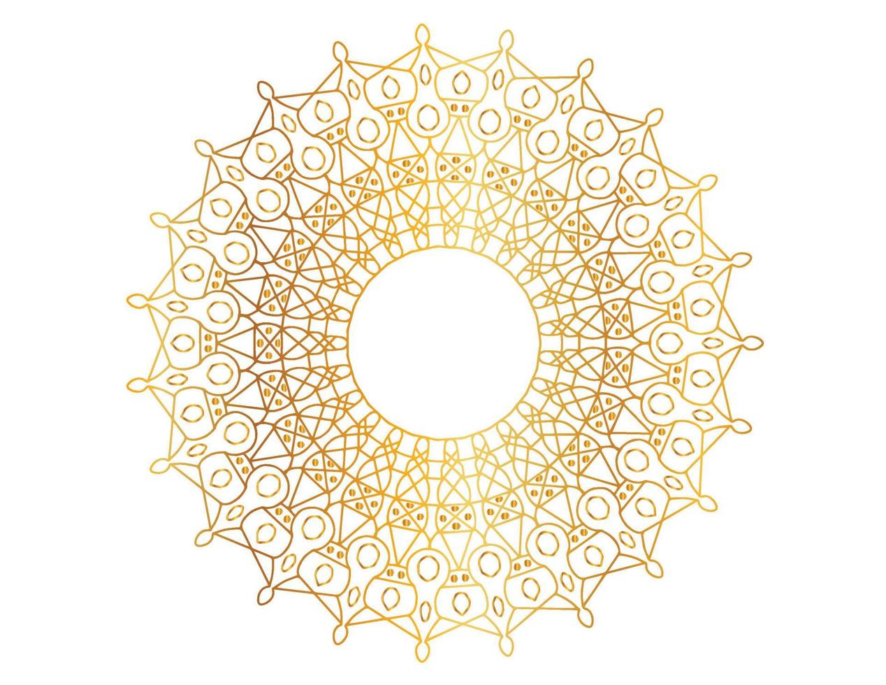 gouden mandala-ontwerppatroon, achtergrond, bloem, ornament vector