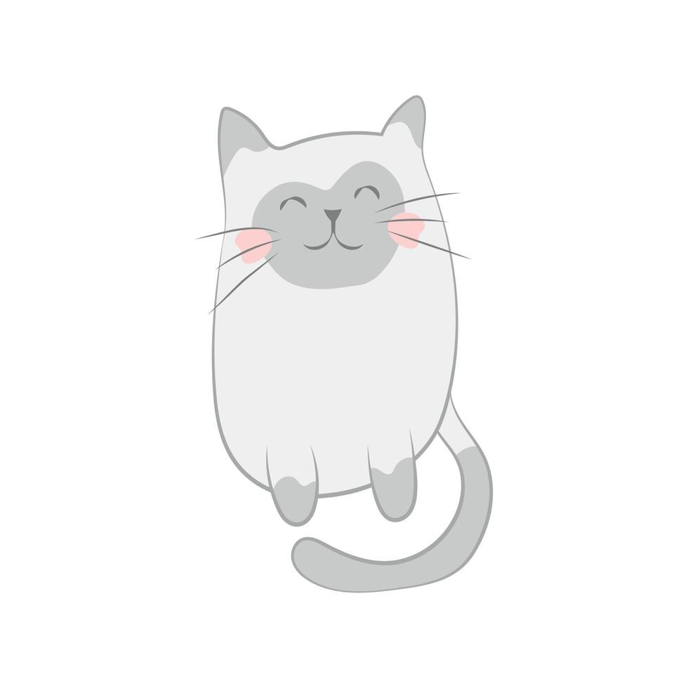 schattig zittende kat favoriete huisdier vector