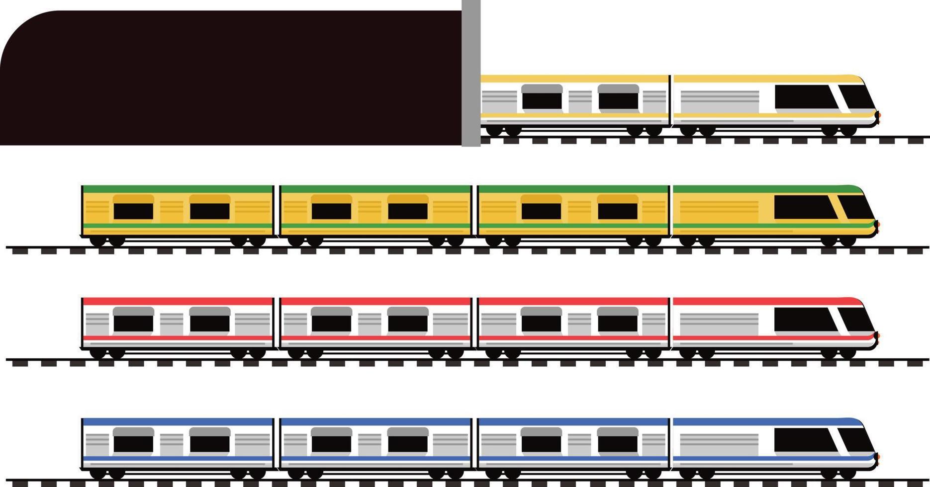 trein vervoer vector illustratie set