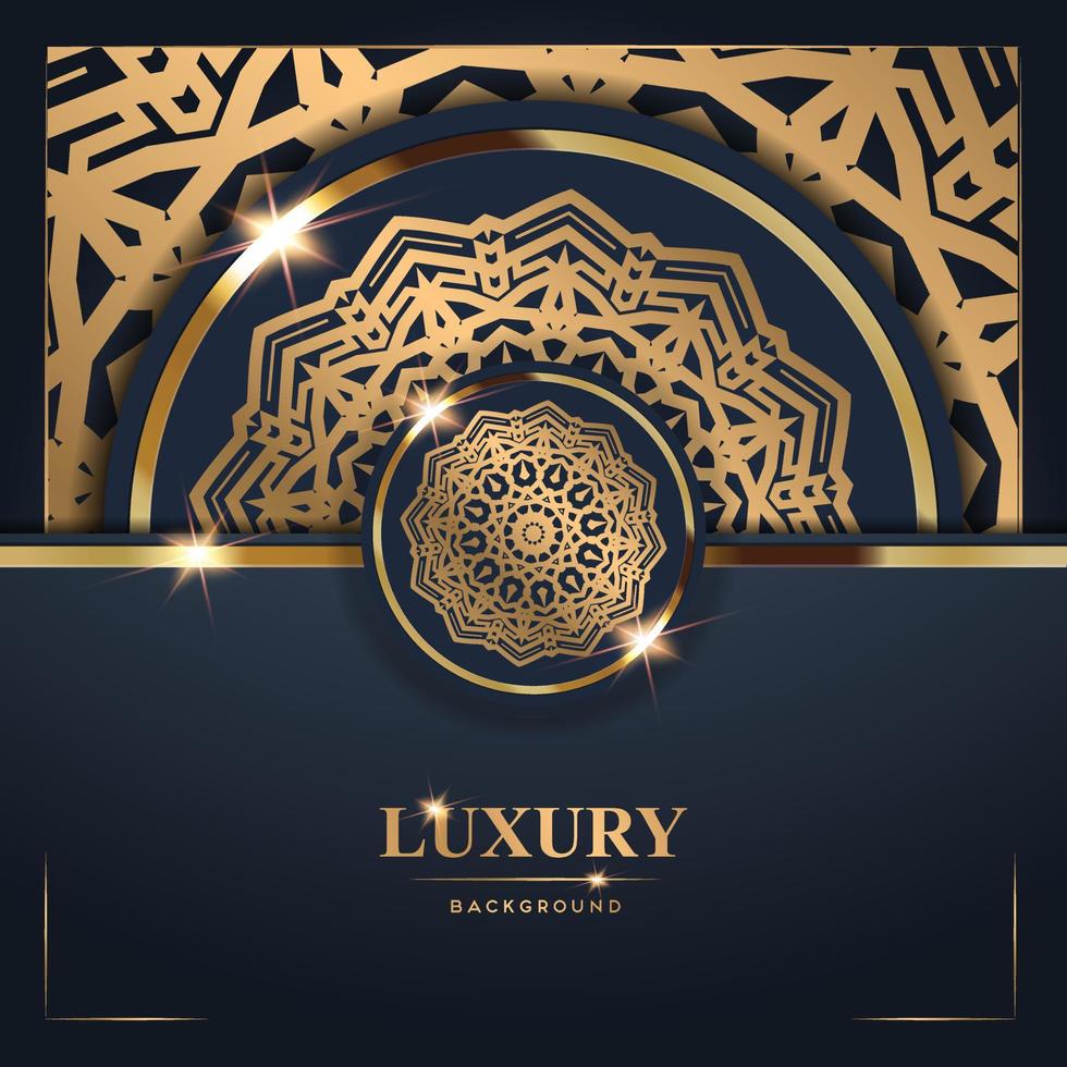 luxe gouden mandala achtergrond gratis vector