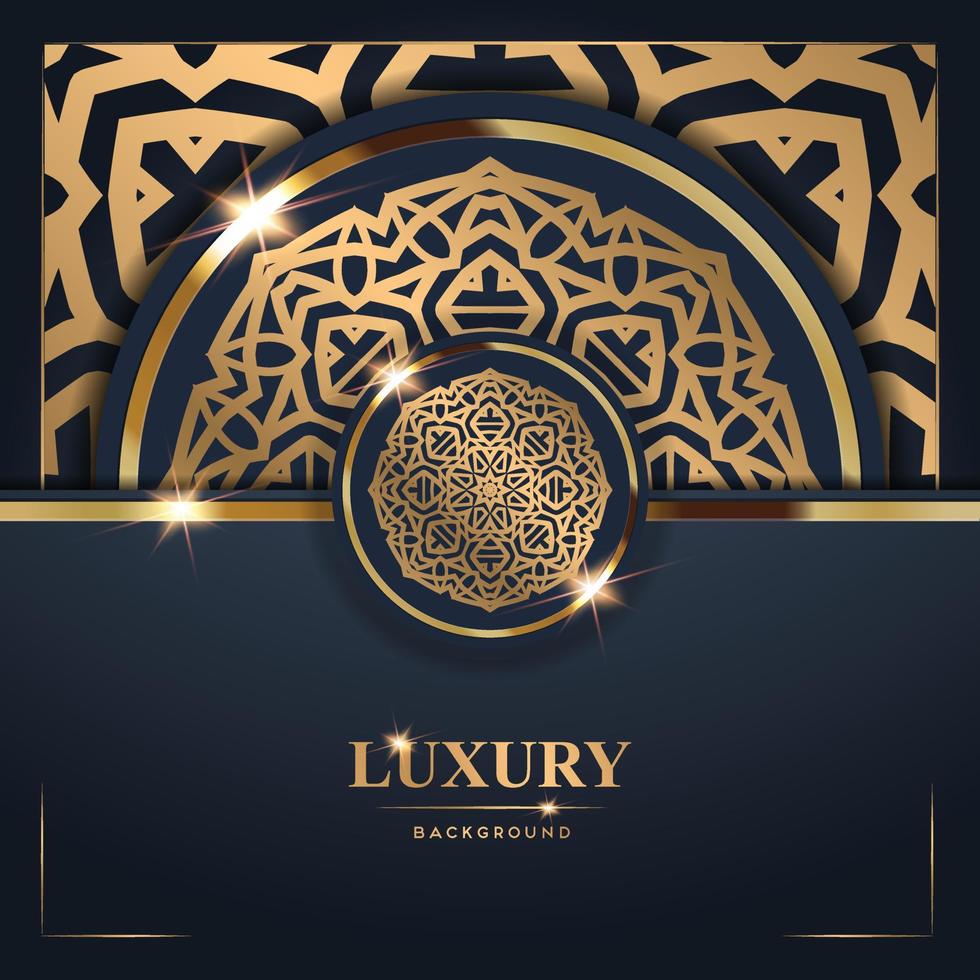 luxe gouden mandala achtergrond gratis vector