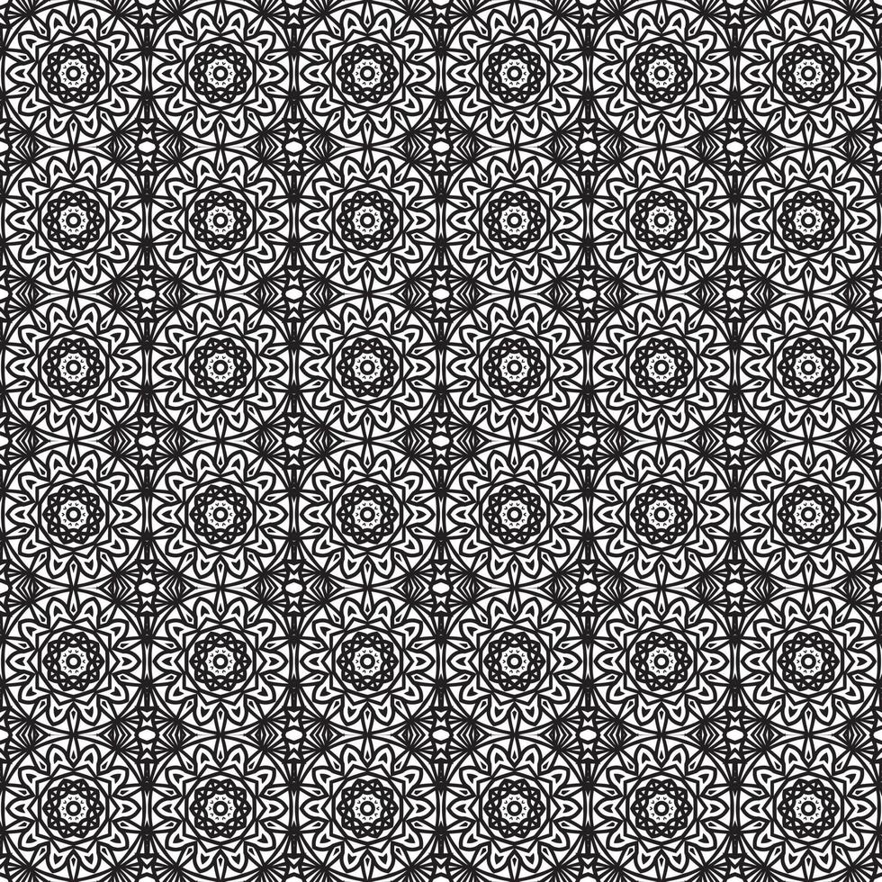 klassieke batik naadloze patroon achtergrond geometrische mandala behang. elegant traditioneel bloemenmotief vector