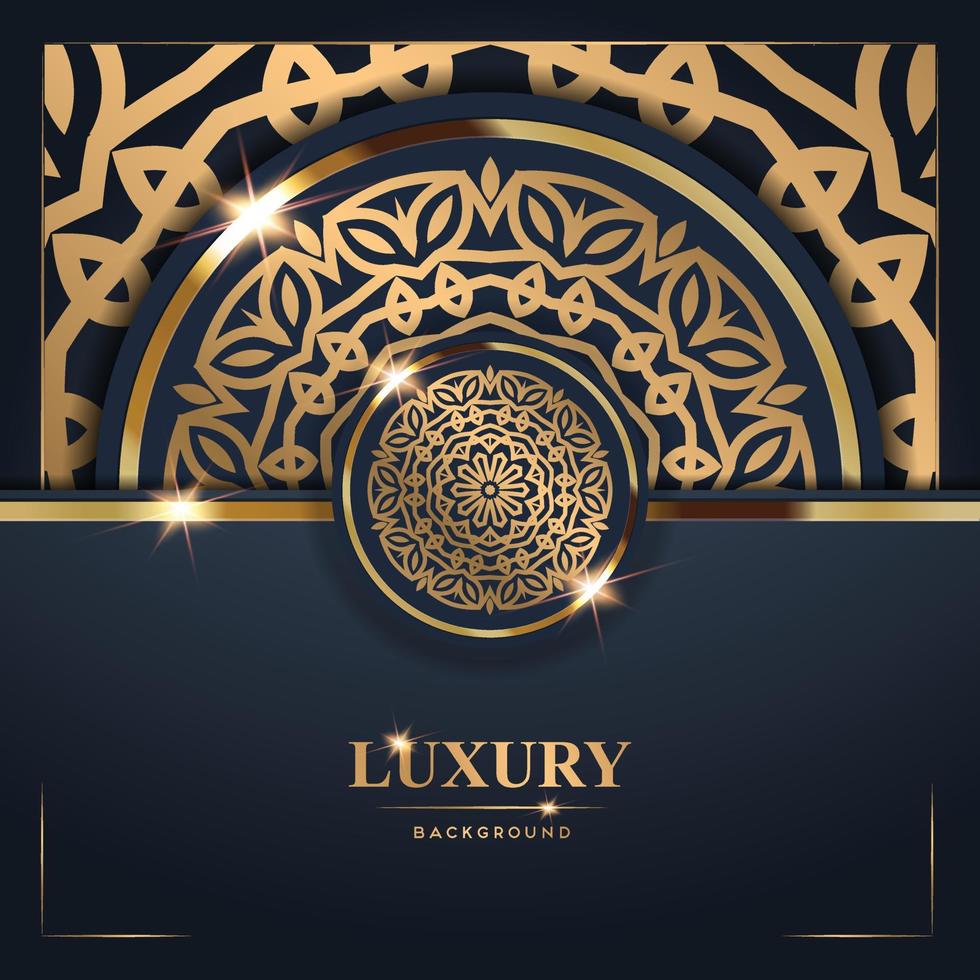 luxe gouden mandala achtergrond gratis vector