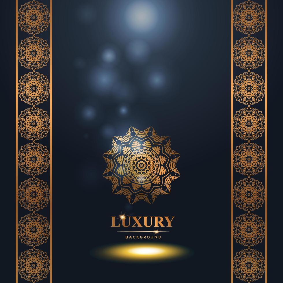 luxe gouden mandala achtergrond gratis vector