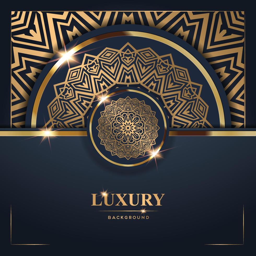 luxe gouden mandala achtergrond gratis vector