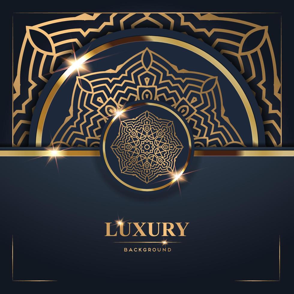 luxe gouden mandala achtergrond gratis vector