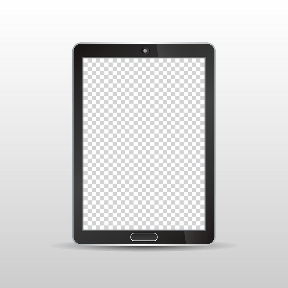 realistische vector van zwart tablet mobiel ontwerp