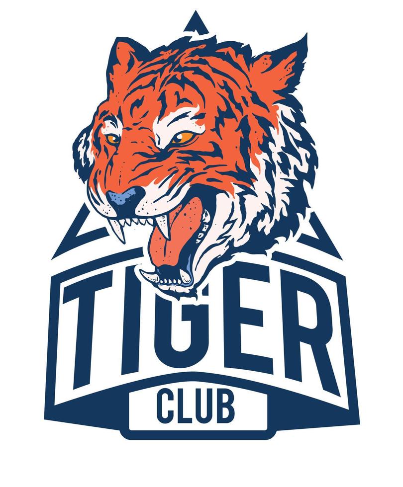 tijger gebrul voor logo vector