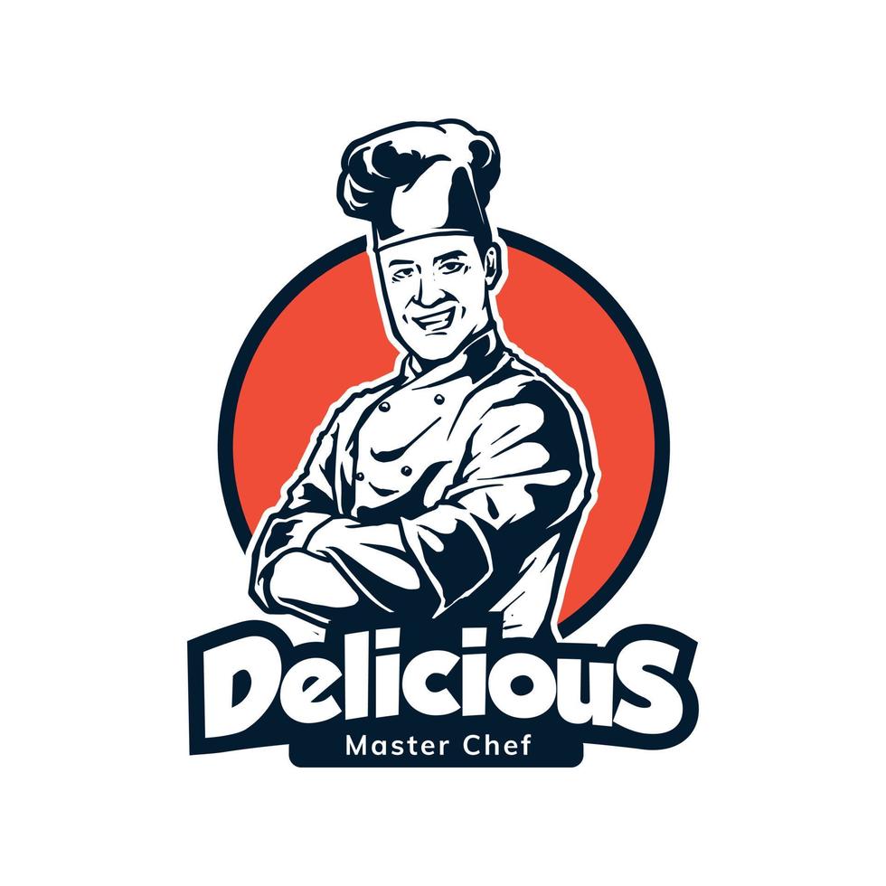 chef-kok logo sjabloonontwerp vector
