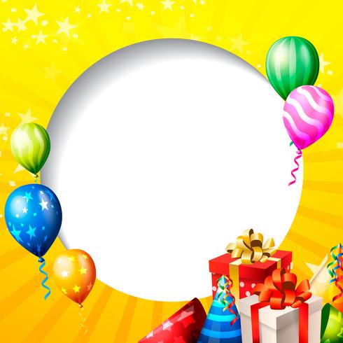 verjaardag achtergrond, verjaardag ballon behang vector