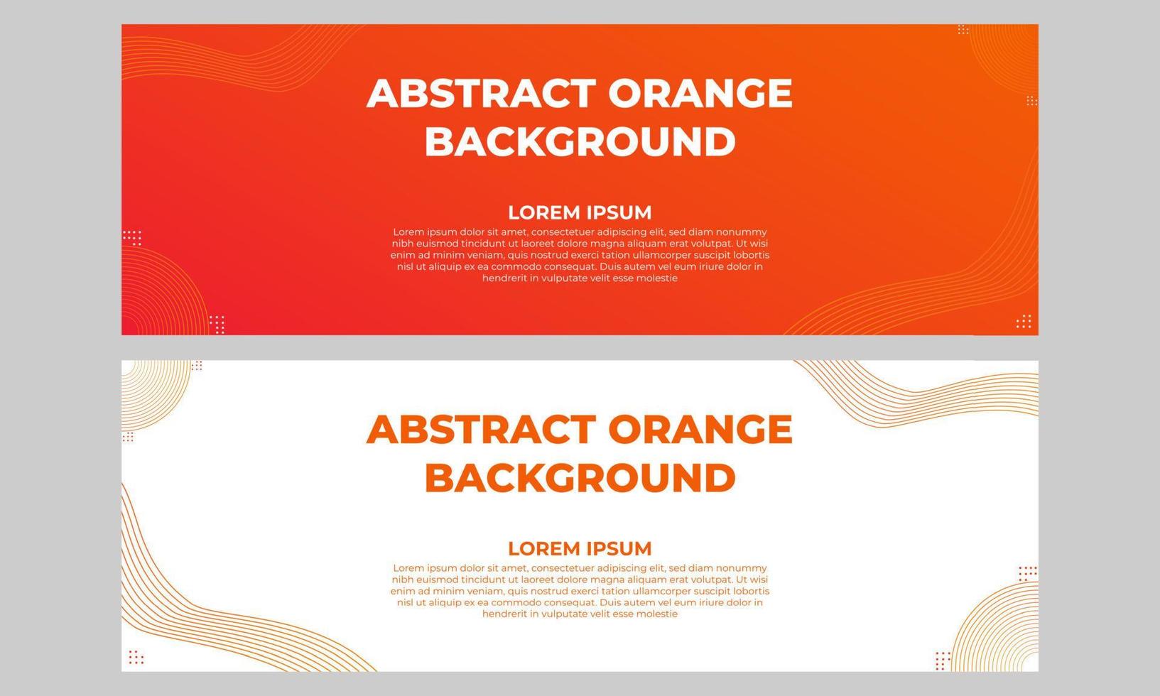 sjabloon voor abstracte oranje gradiëntbanner vector