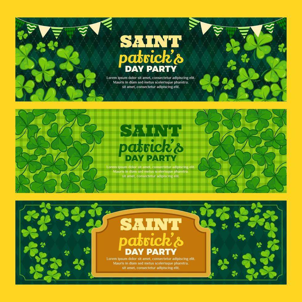 set van heilige patrick's day banners vector