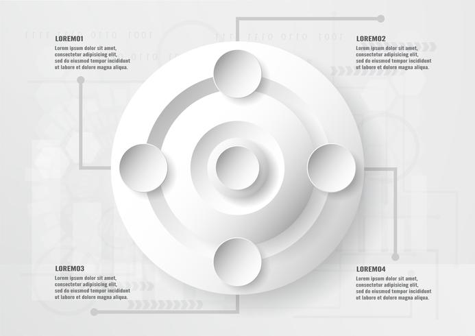 Infographic elementontwerp op technologieachtergrond met exemplaar scape voor grafisch, dekking, bedrijfspresentatie, malplaatje, gegevensinformatie amd chronologie. vector