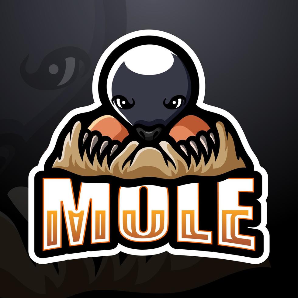 mol mascotte esport logo ontwerp vector