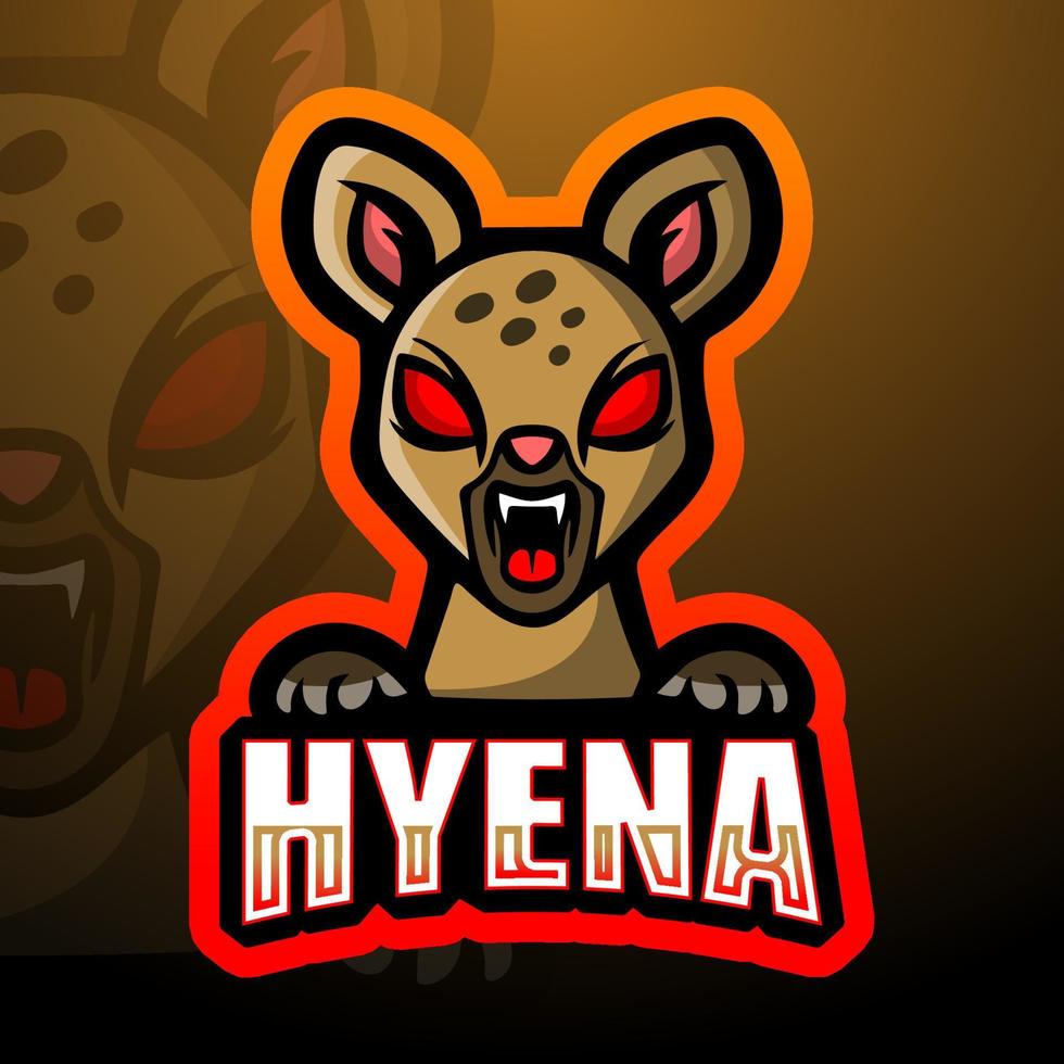 hyena mascotte esport logo ontwerp vector