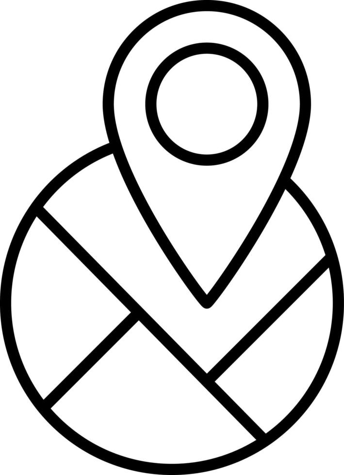 cirkel locatie overzicht pictogram vector