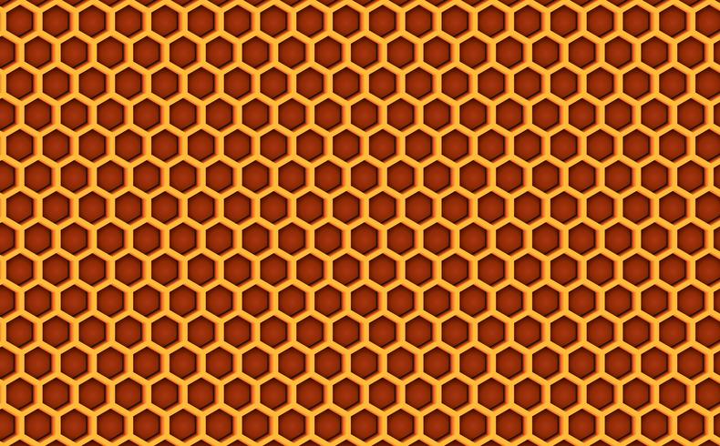 Honing kam bijenkorf patroon gestructureerde achtergrond. Vector illustratie