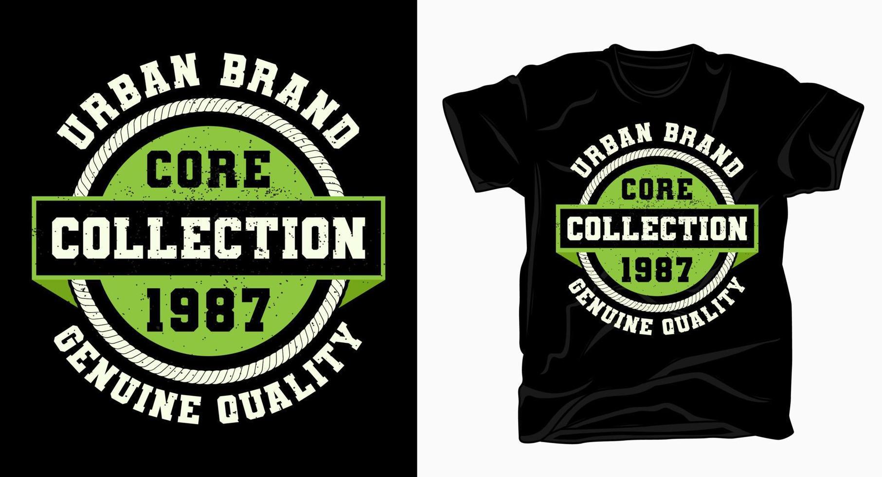 urban brand core collection varsity typografie voor t-shirtontwerp vector