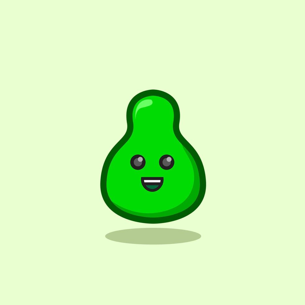 schattig gelukkig avocado-cartoonontwerp. vector