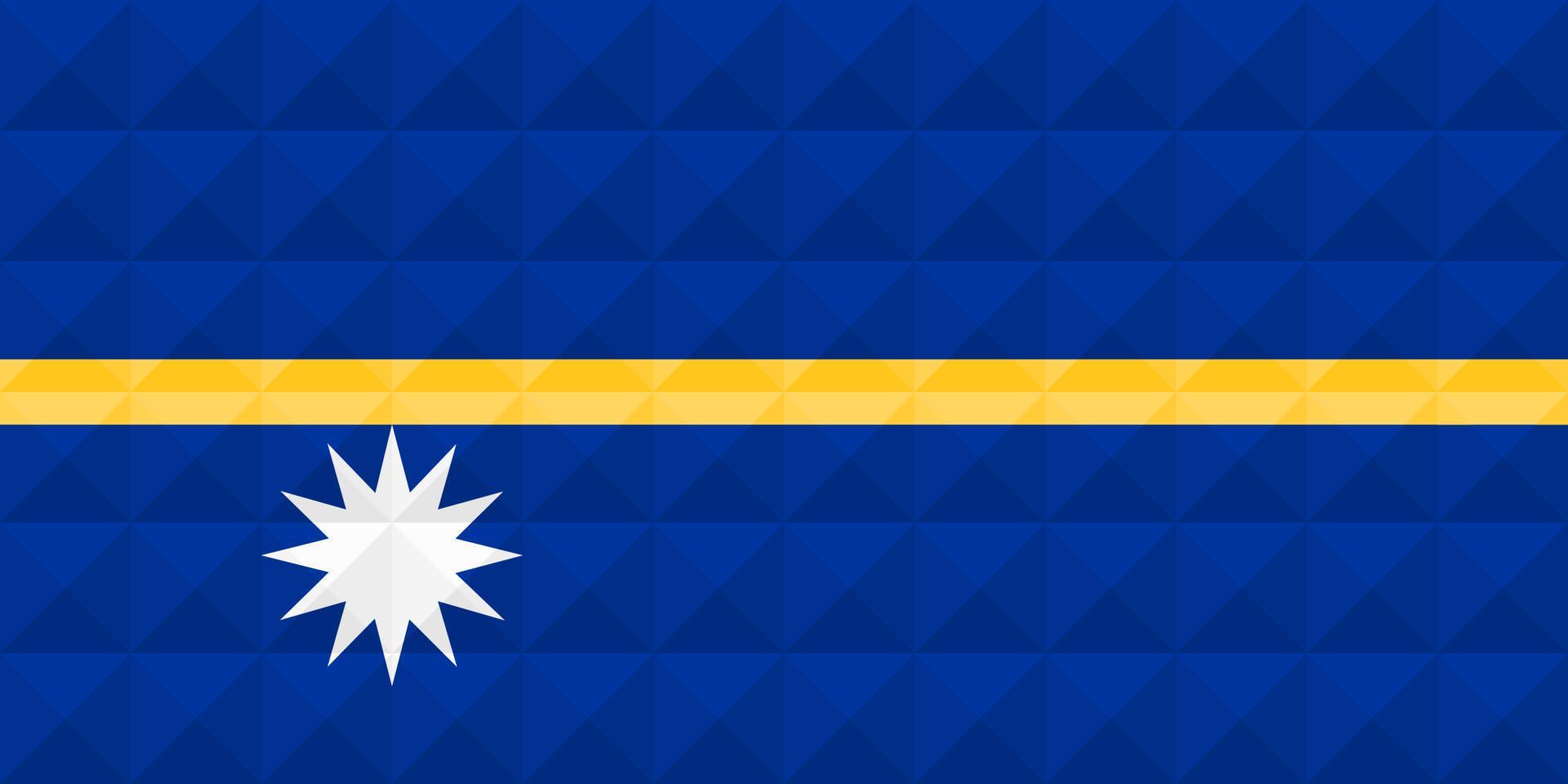 artistieke vlag van nauru met geometrische golf concept art design. vector