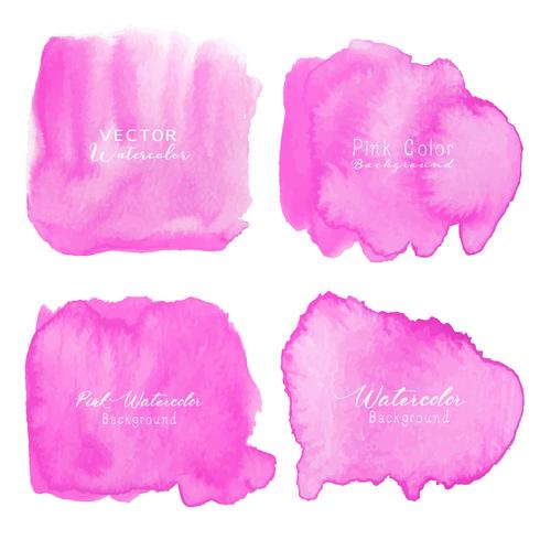 Roze abstracte waterverfachtergrond. Aquarel element voor kaart. Vector illustratie.