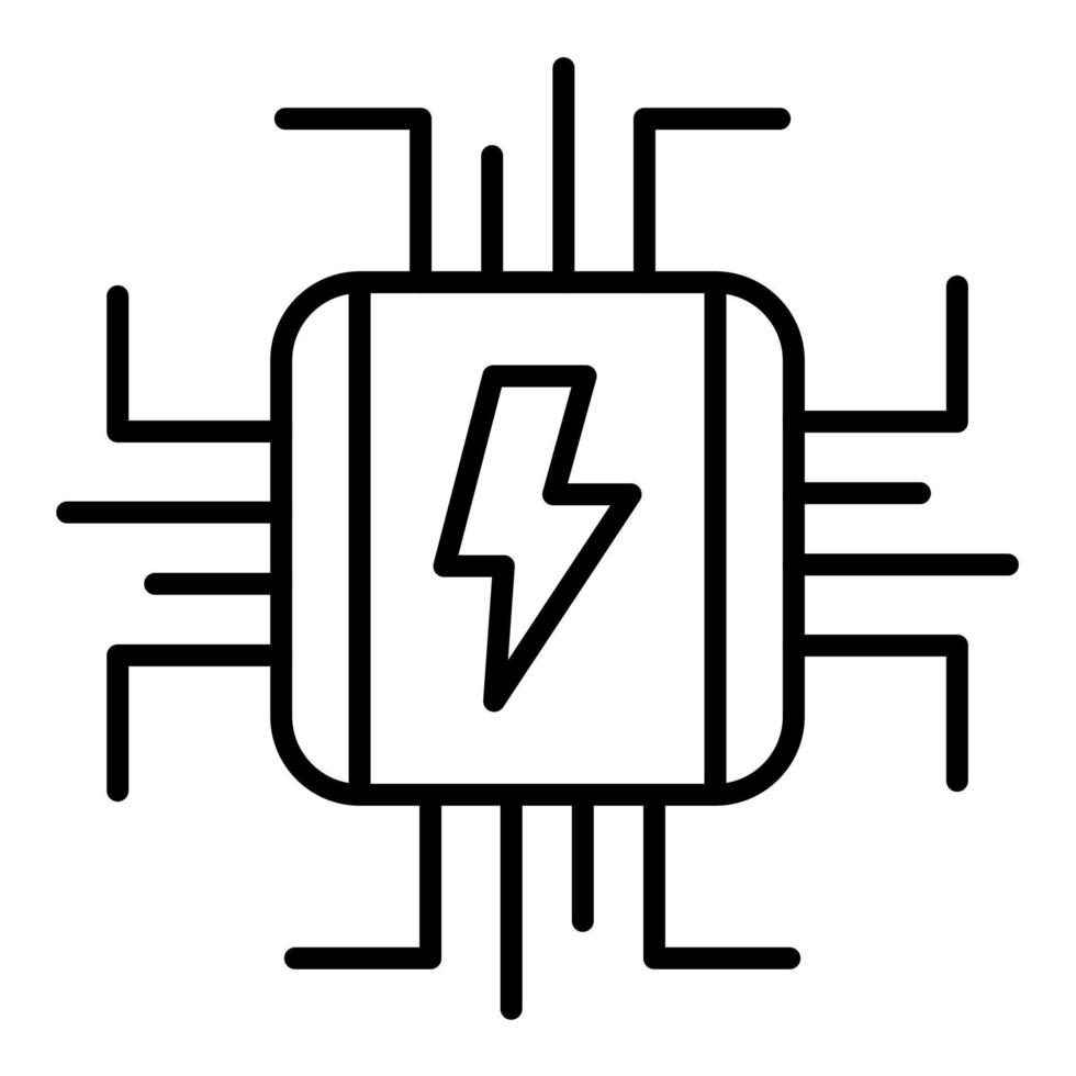 lijn pictogram energiesysteem vector