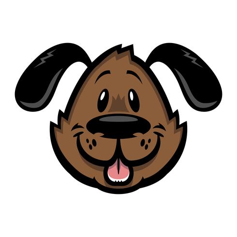 Leuke vriendelijke cartoon hond vector