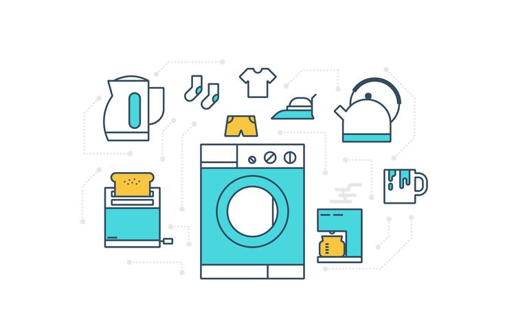 Home Appliance Illustratie vector