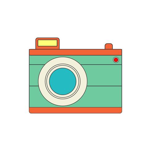 Camerapictogram voor uw project in retro-kleur vector